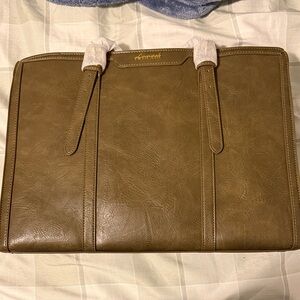 Lovevook Olive Brown Laptop Briefcase Tote